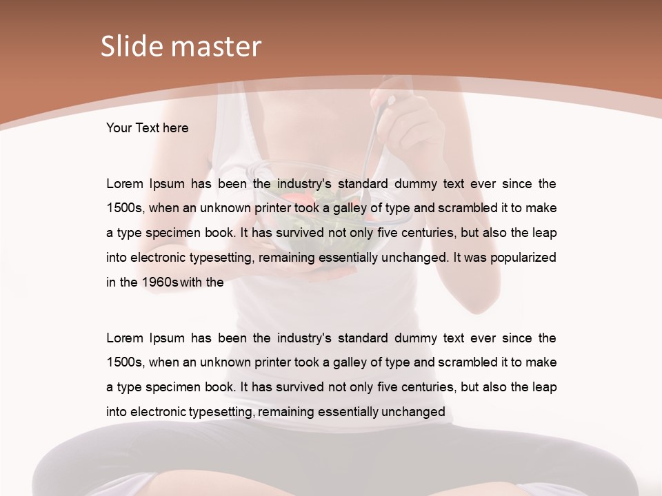 Beautiful Portrait Caucasian PowerPoint Template