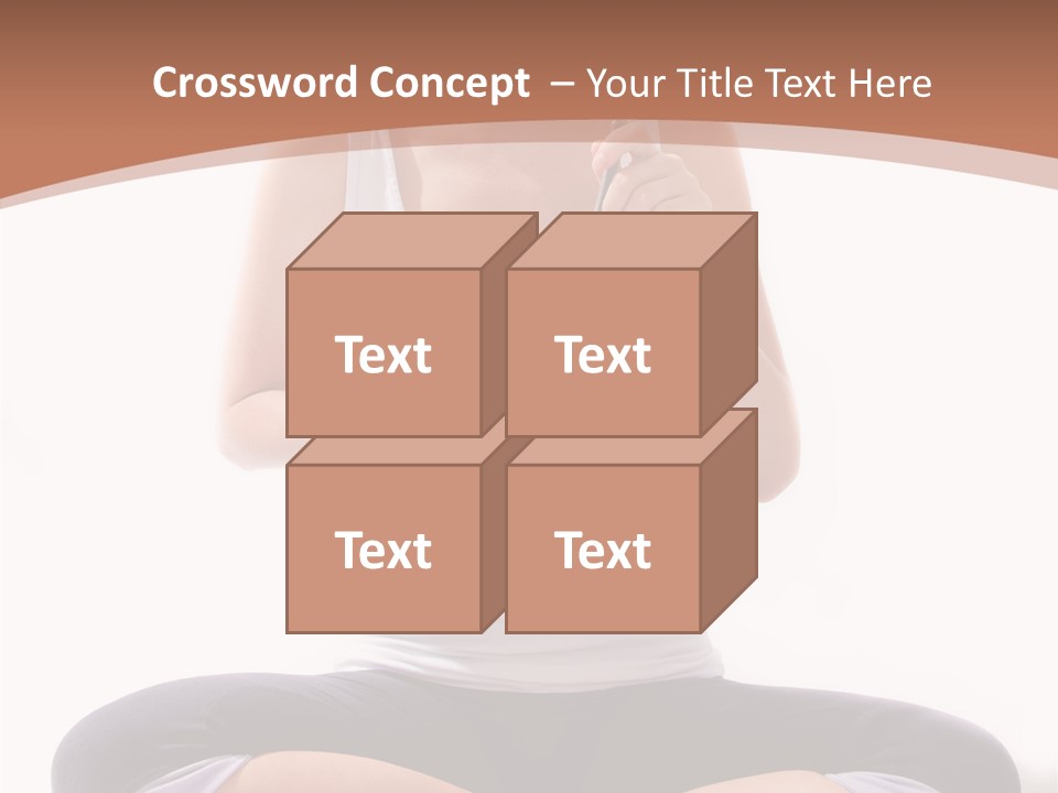 Beautiful Portrait Caucasian PowerPoint Template