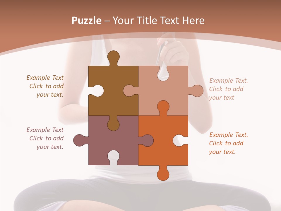 Beautiful Portrait Caucasian PowerPoint Template