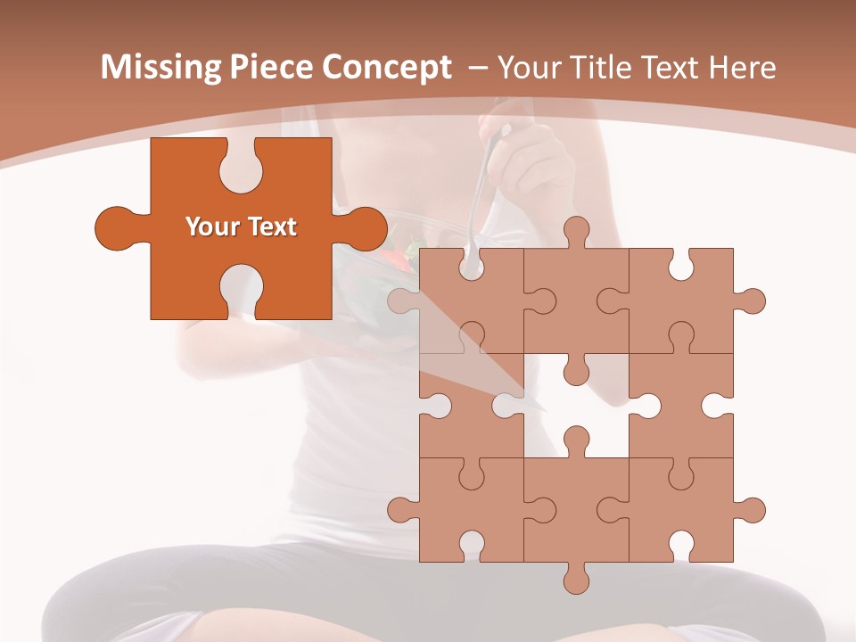 Beautiful Portrait Caucasian PowerPoint Template