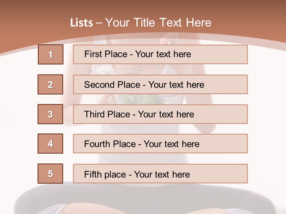 Beautiful Portrait Caucasian PowerPoint Template