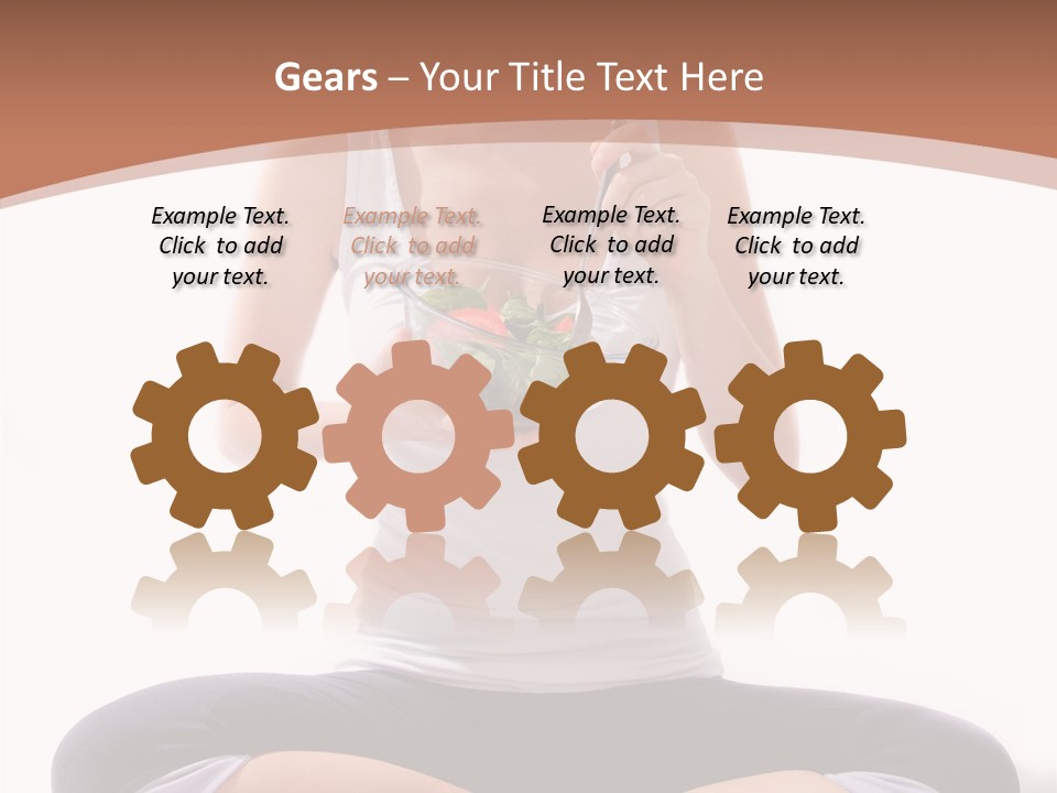 Beautiful Portrait Caucasian PowerPoint Template