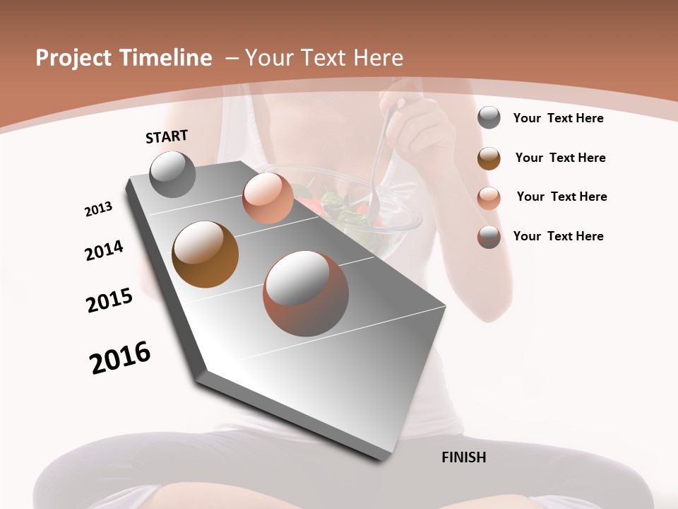 Beautiful Portrait Caucasian PowerPoint Template