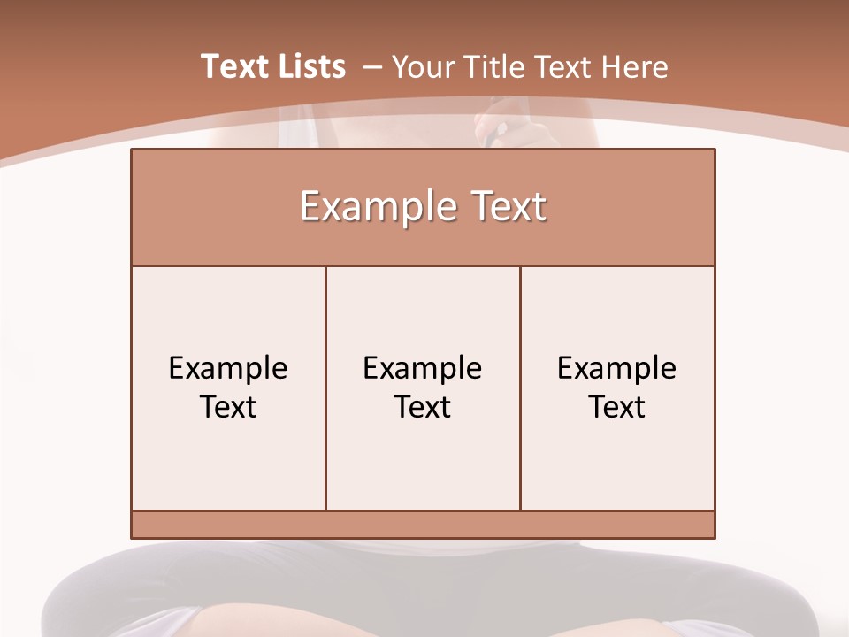 Beautiful Portrait Caucasian PowerPoint Template