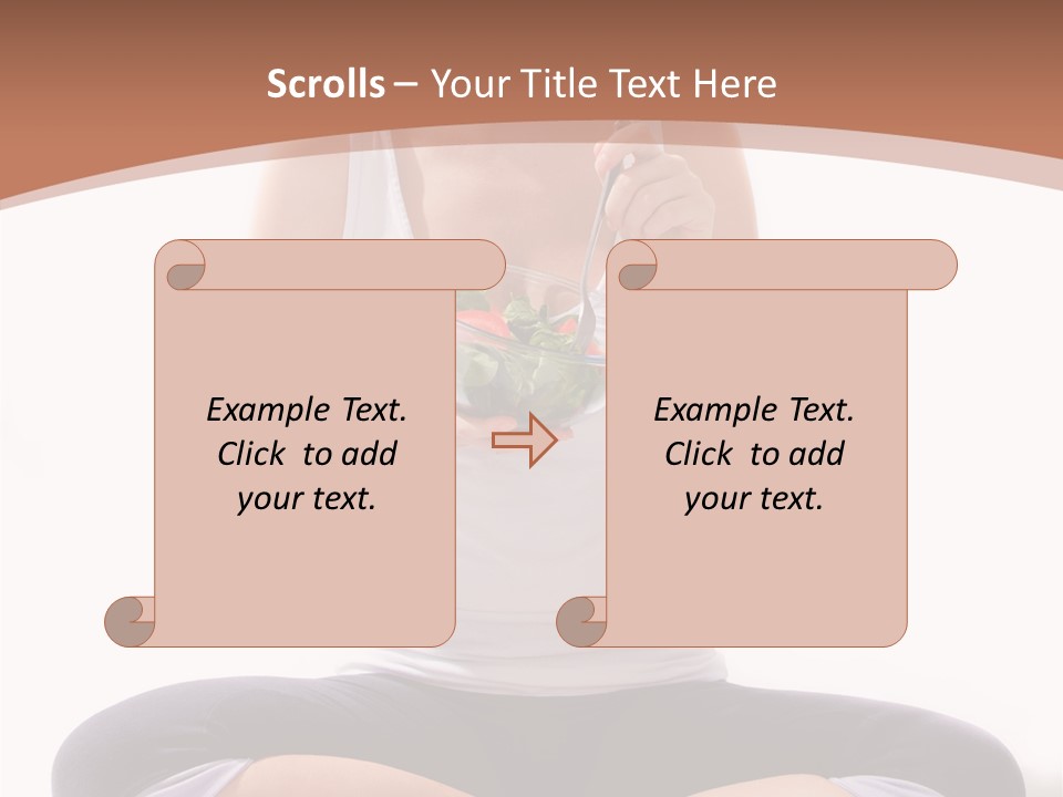Beautiful Portrait Caucasian PowerPoint Template