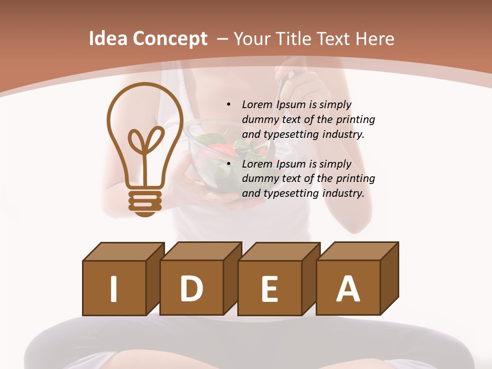 Beautiful Portrait Caucasian PowerPoint Template