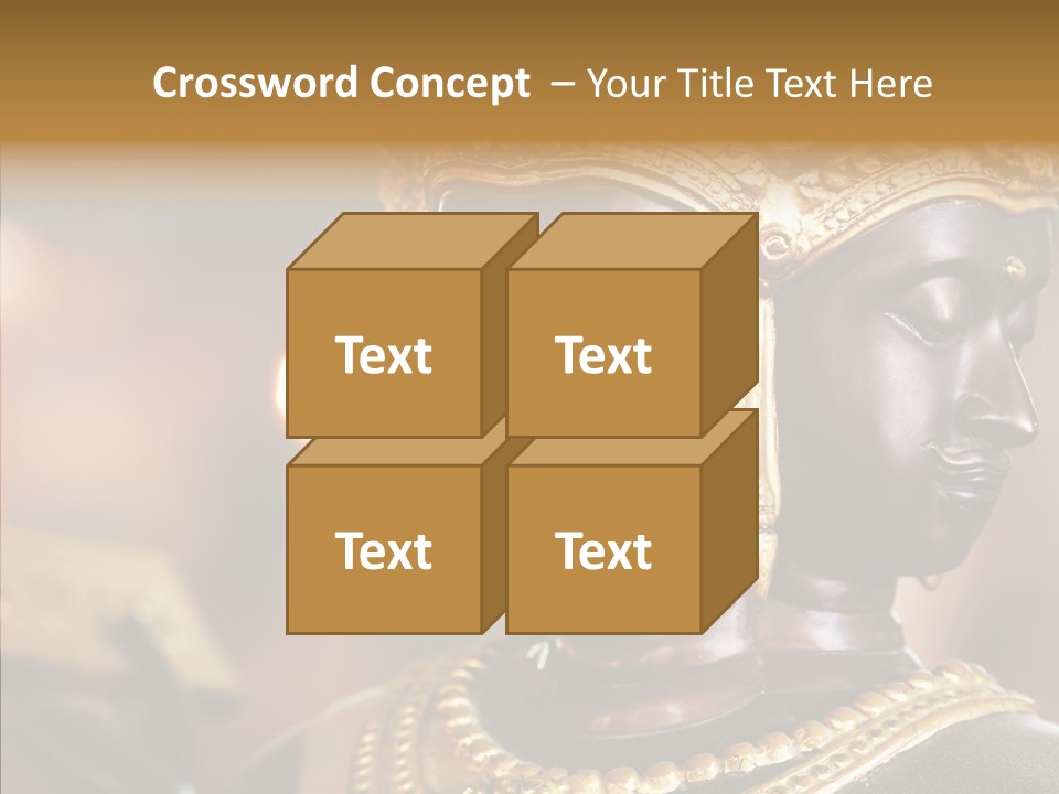 Gold Zen Prayer PowerPoint Template