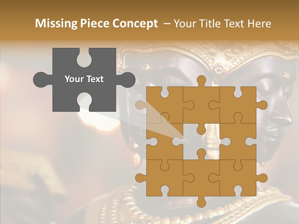 Gold Zen Prayer PowerPoint Template