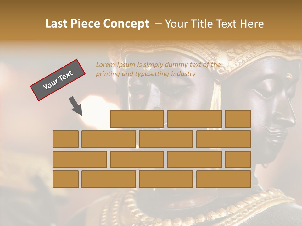 Gold Zen Prayer PowerPoint Template