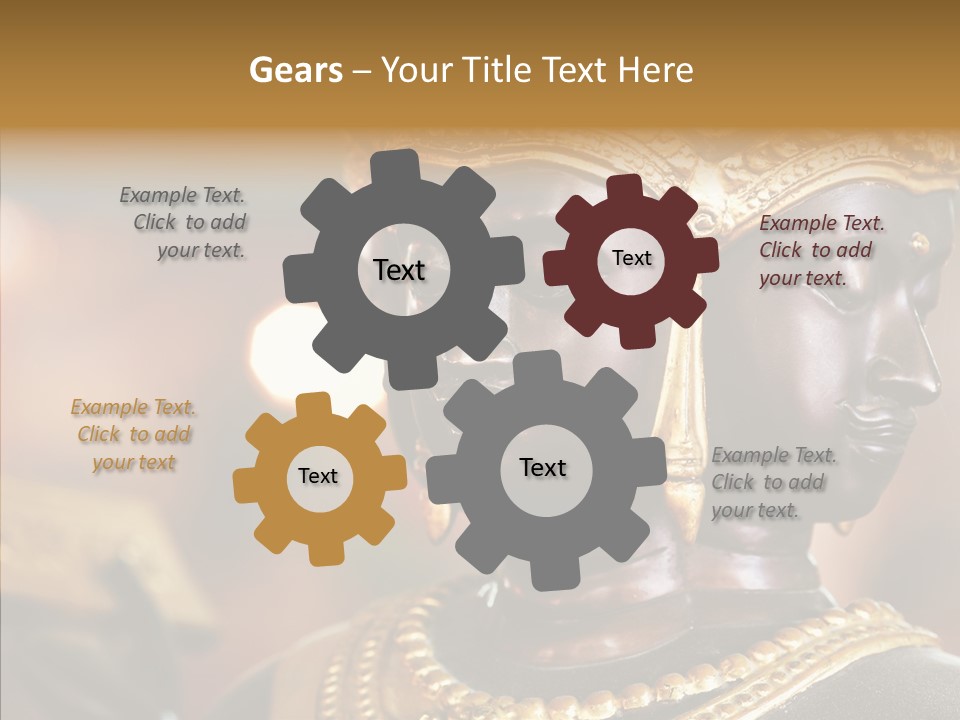 Gold Zen Prayer PowerPoint Template