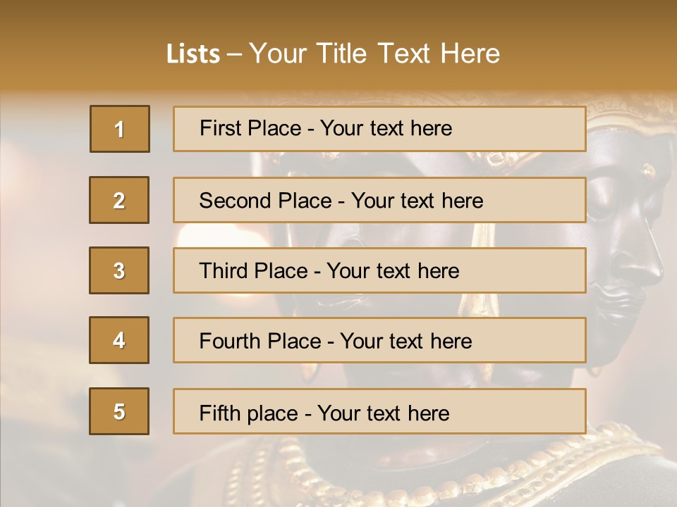 Gold Zen Prayer PowerPoint Template