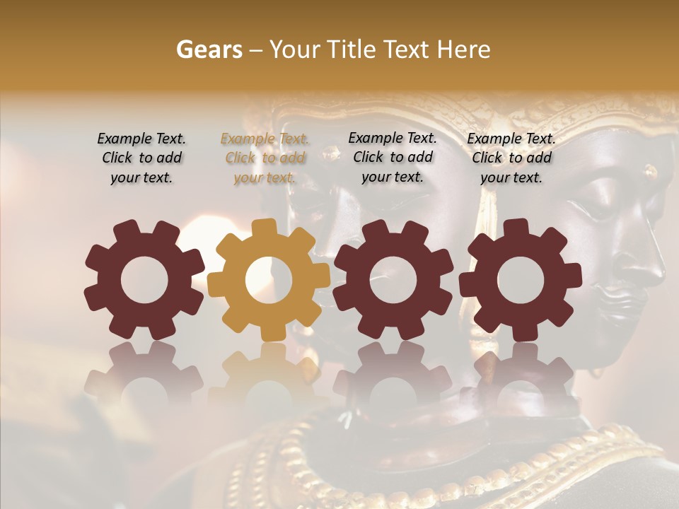 Gold Zen Prayer PowerPoint Template