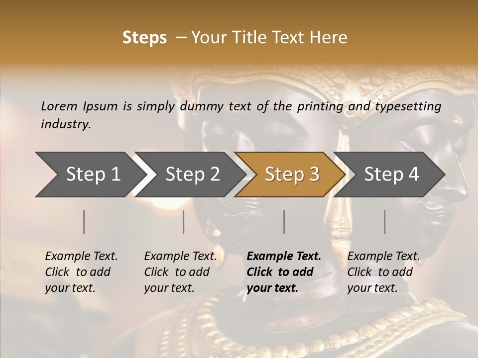 Gold Zen Prayer PowerPoint Template