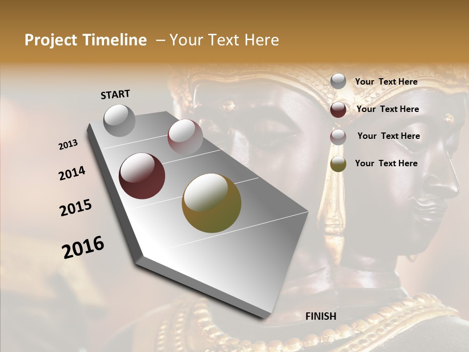 Gold Zen Prayer PowerPoint Template