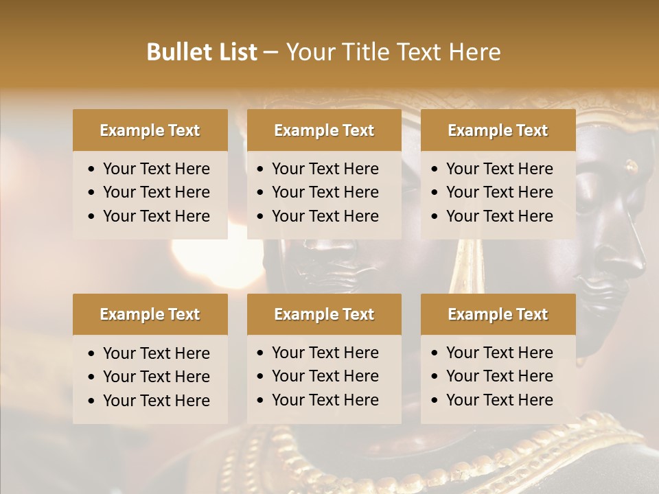 Gold Zen Prayer PowerPoint Template