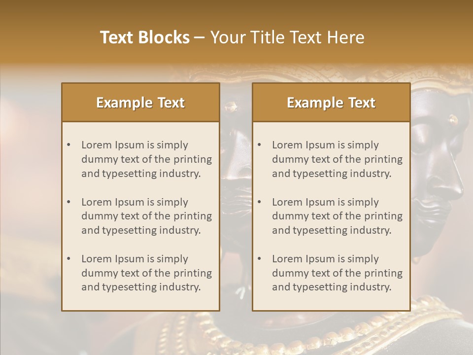 Gold Zen Prayer PowerPoint Template