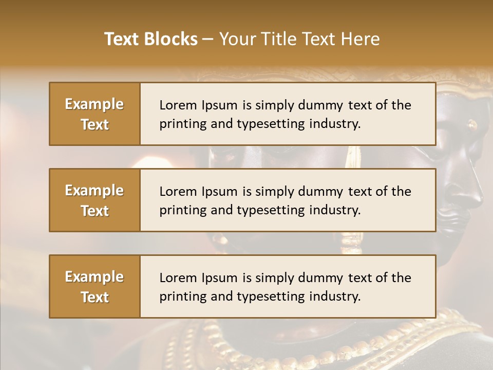 Gold Zen Prayer PowerPoint Template