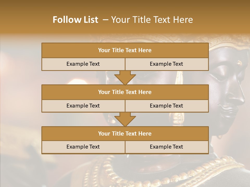 Gold Zen Prayer PowerPoint Template