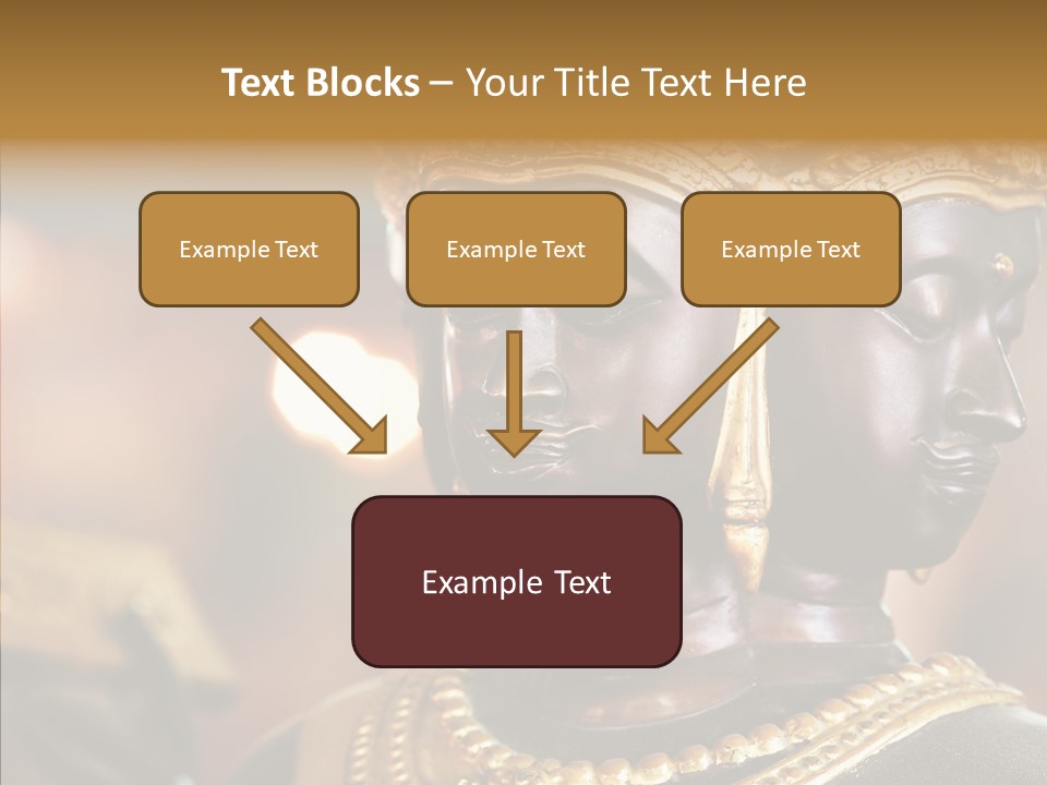 Gold Zen Prayer PowerPoint Template