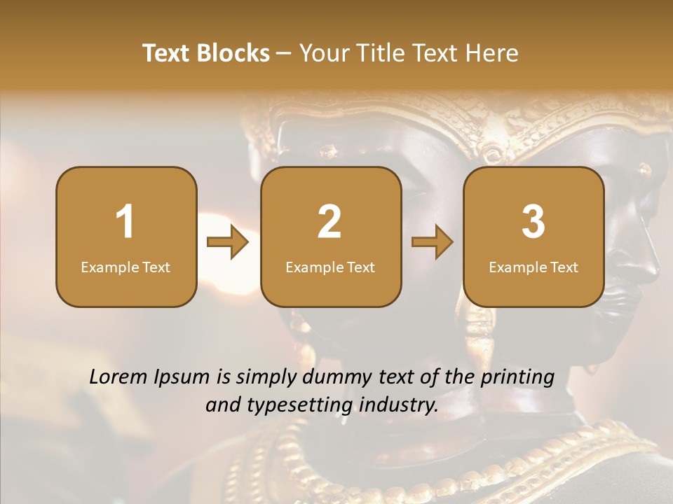 Gold Zen Prayer PowerPoint Template