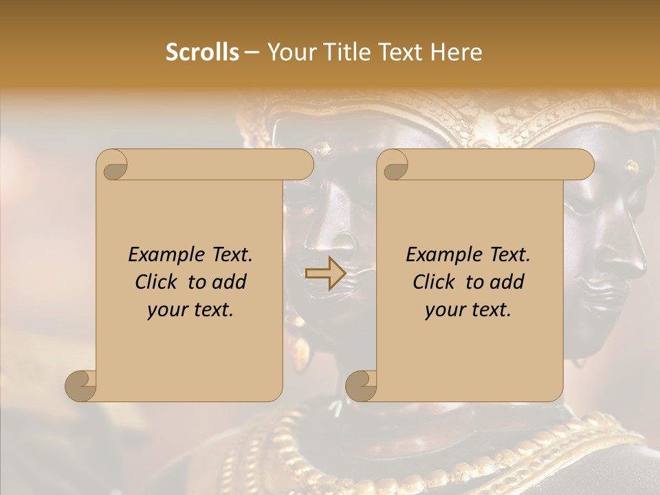 Gold Zen Prayer PowerPoint Template