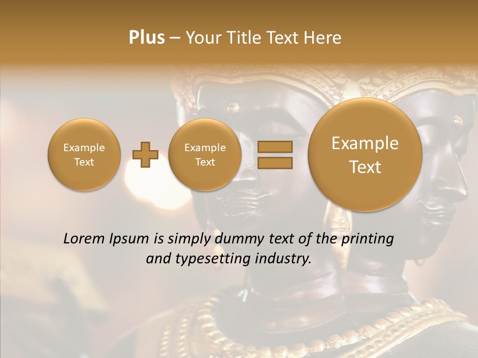 Gold Zen Prayer PowerPoint Template