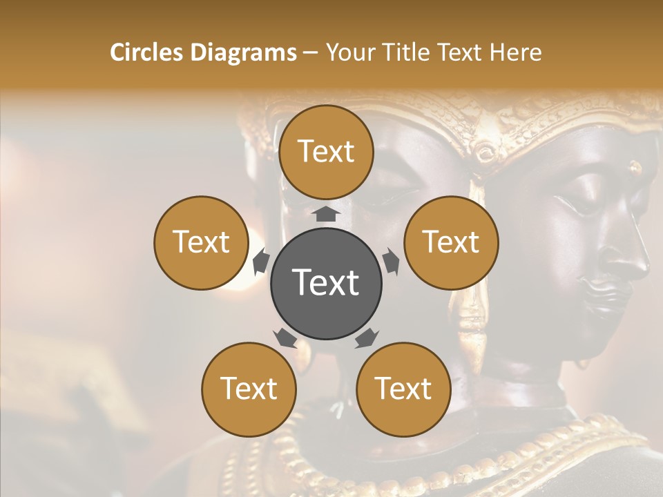 Gold Zen Prayer PowerPoint Template