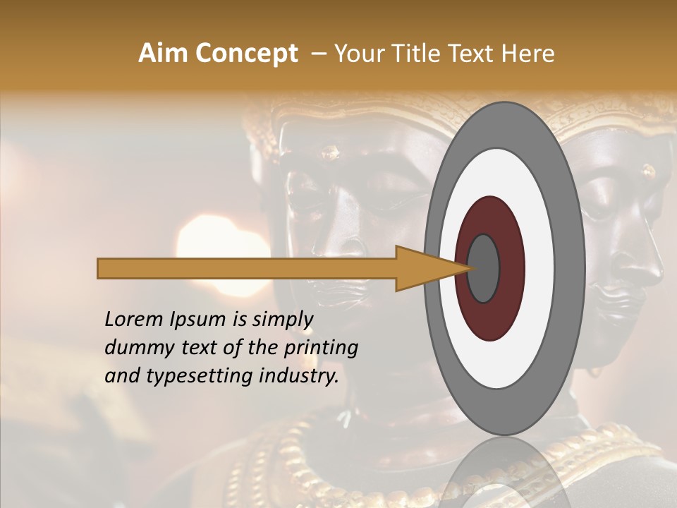 Gold Zen Prayer PowerPoint Template