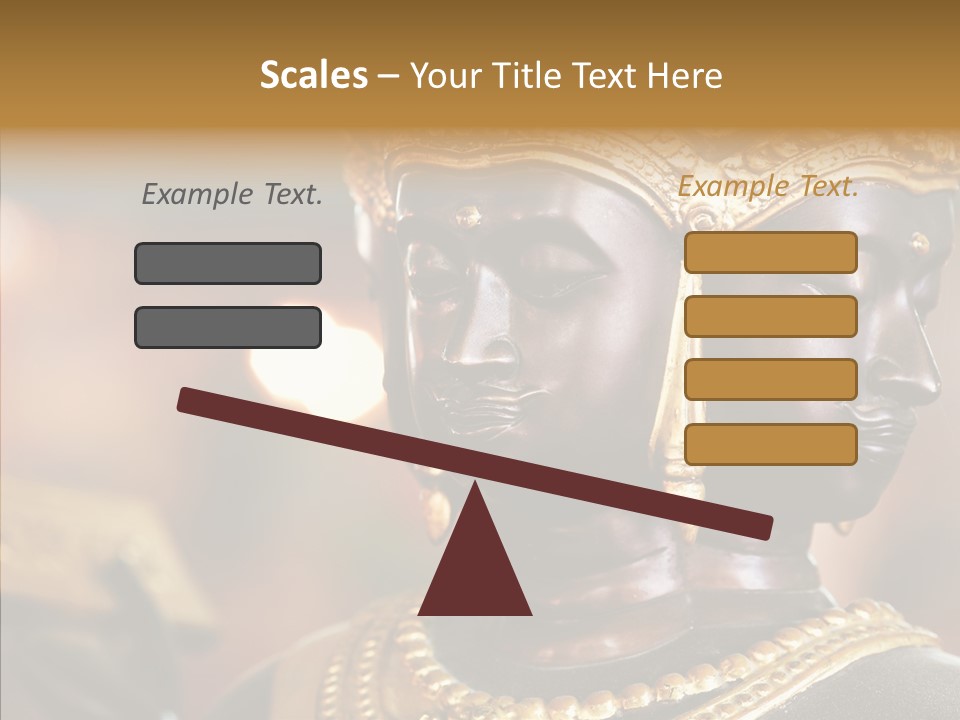 Gold Zen Prayer PowerPoint Template