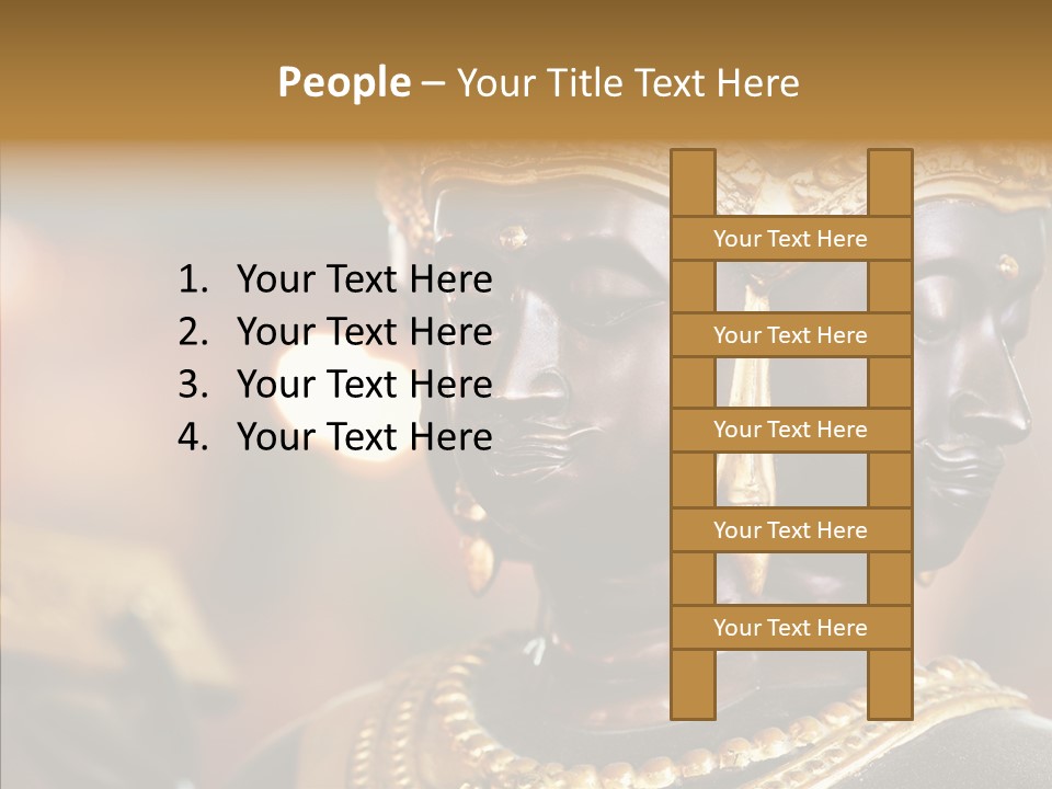 Gold Zen Prayer PowerPoint Template