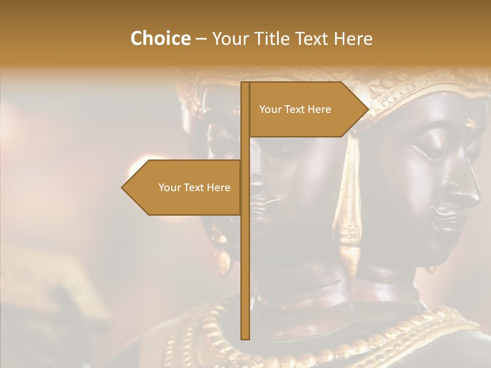 Gold Zen Prayer PowerPoint Template