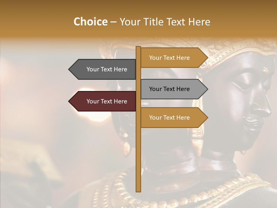 Gold Zen Prayer PowerPoint Template