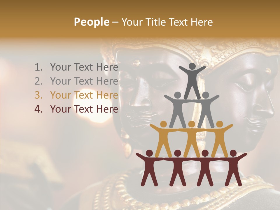 Gold Zen Prayer PowerPoint Template