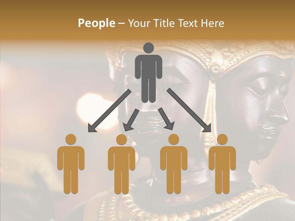 Gold Zen Prayer PowerPoint Template