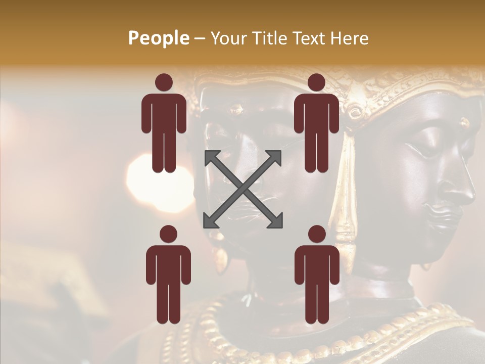 Gold Zen Prayer PowerPoint Template