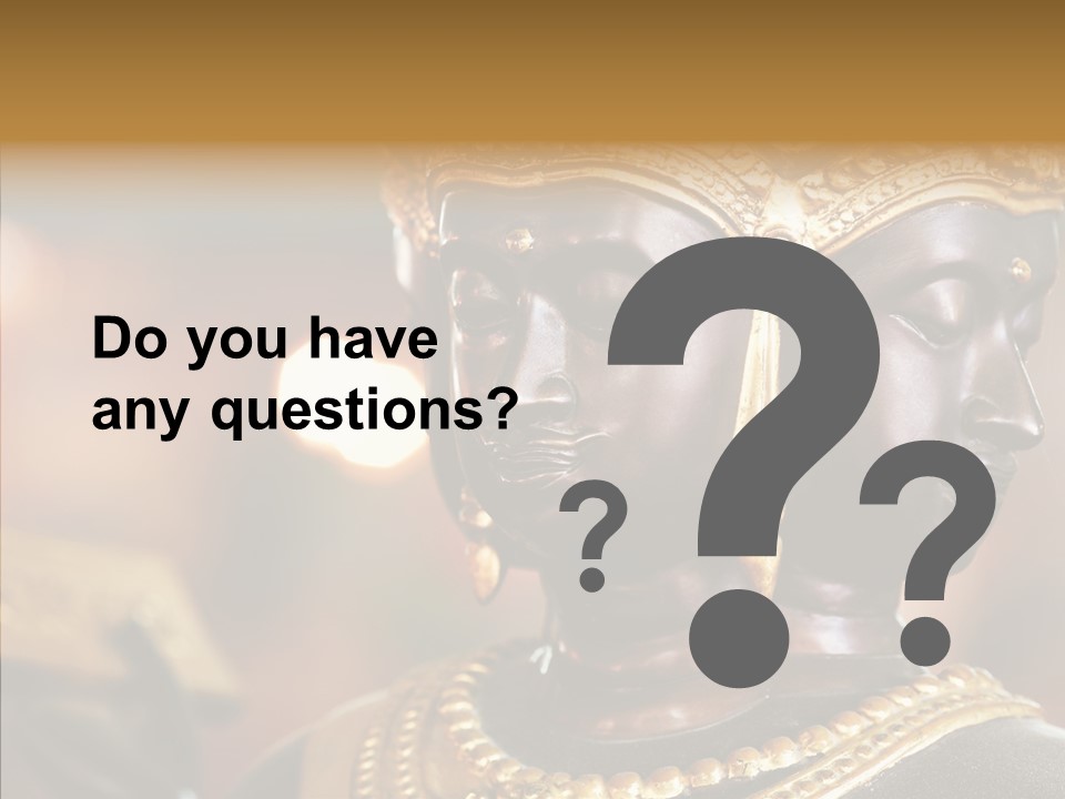 Gold Zen Prayer PowerPoint Template