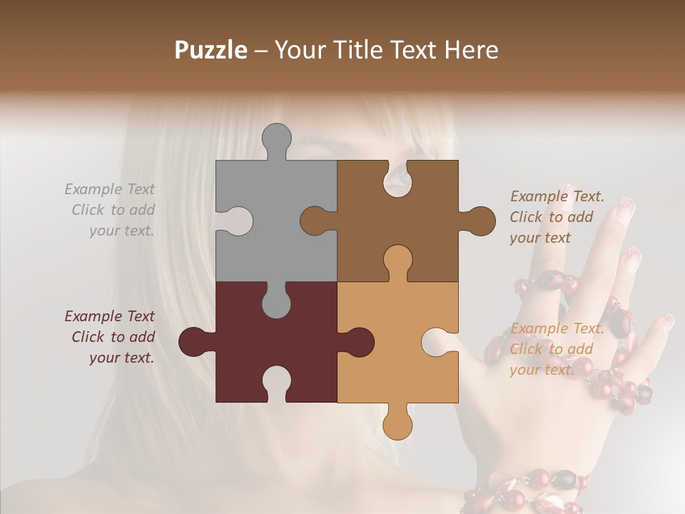 Close Up Fashion Hair PowerPoint Template