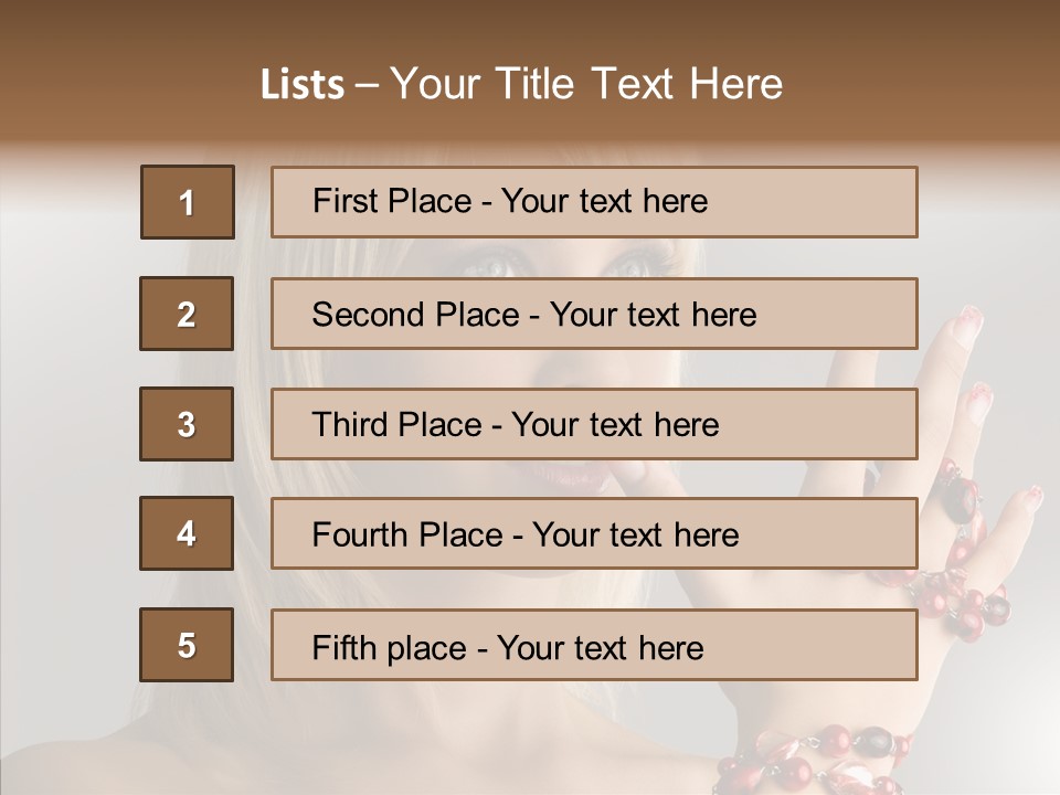 Close Up Fashion Hair PowerPoint Template
