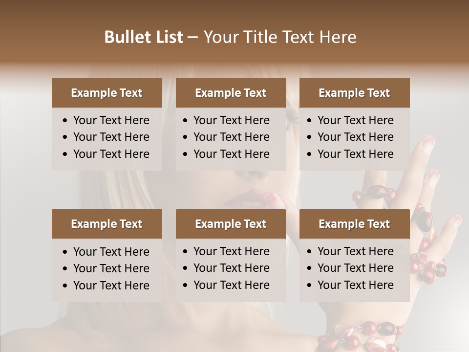 Close Up Fashion Hair PowerPoint Template