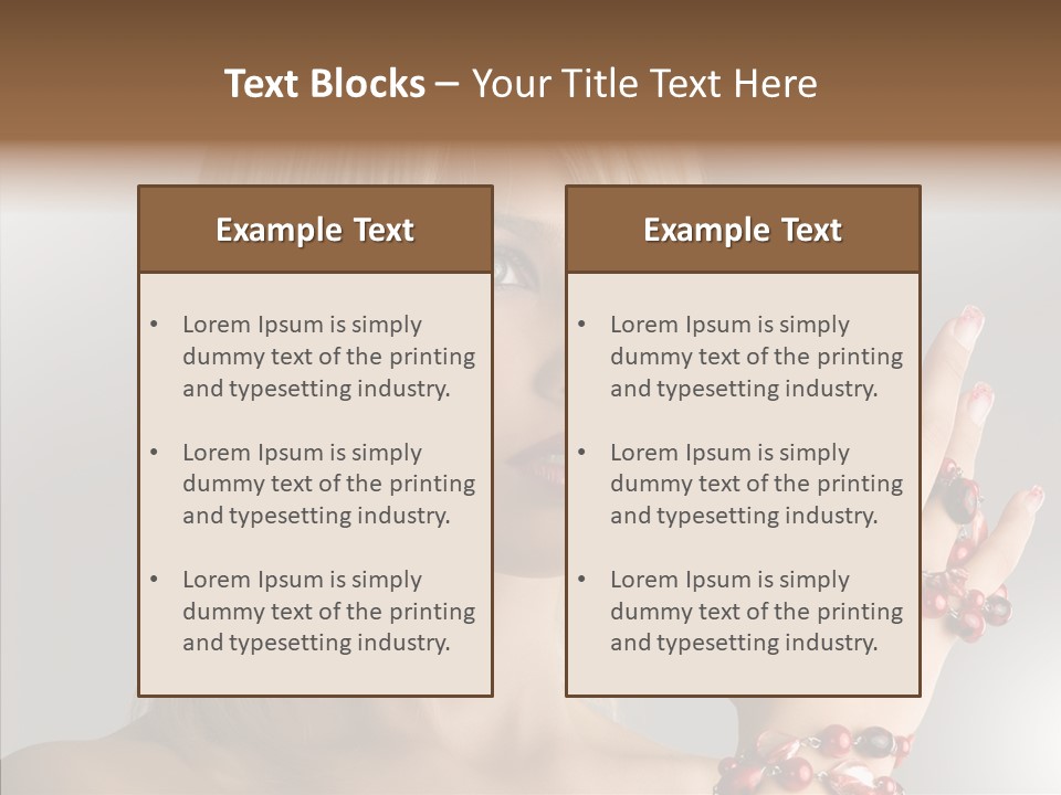 Close Up Fashion Hair PowerPoint Template