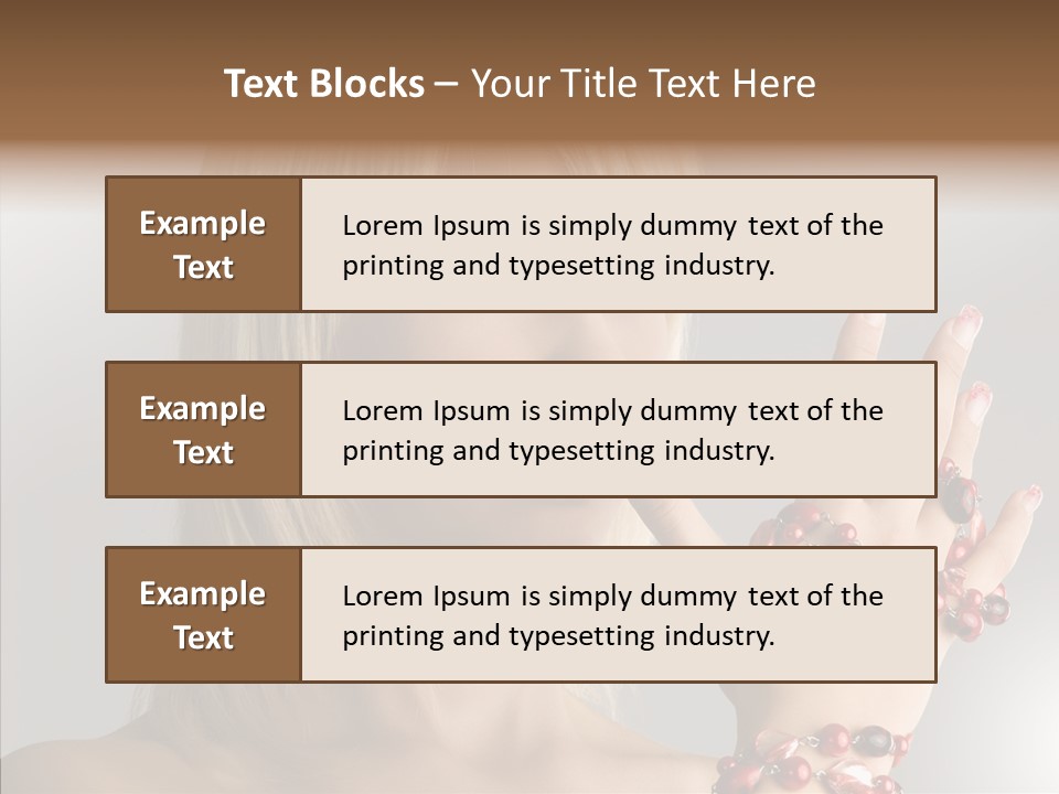 Close Up Fashion Hair PowerPoint Template