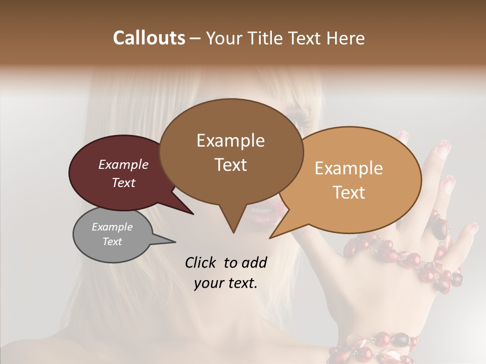 Close Up Fashion Hair PowerPoint Template