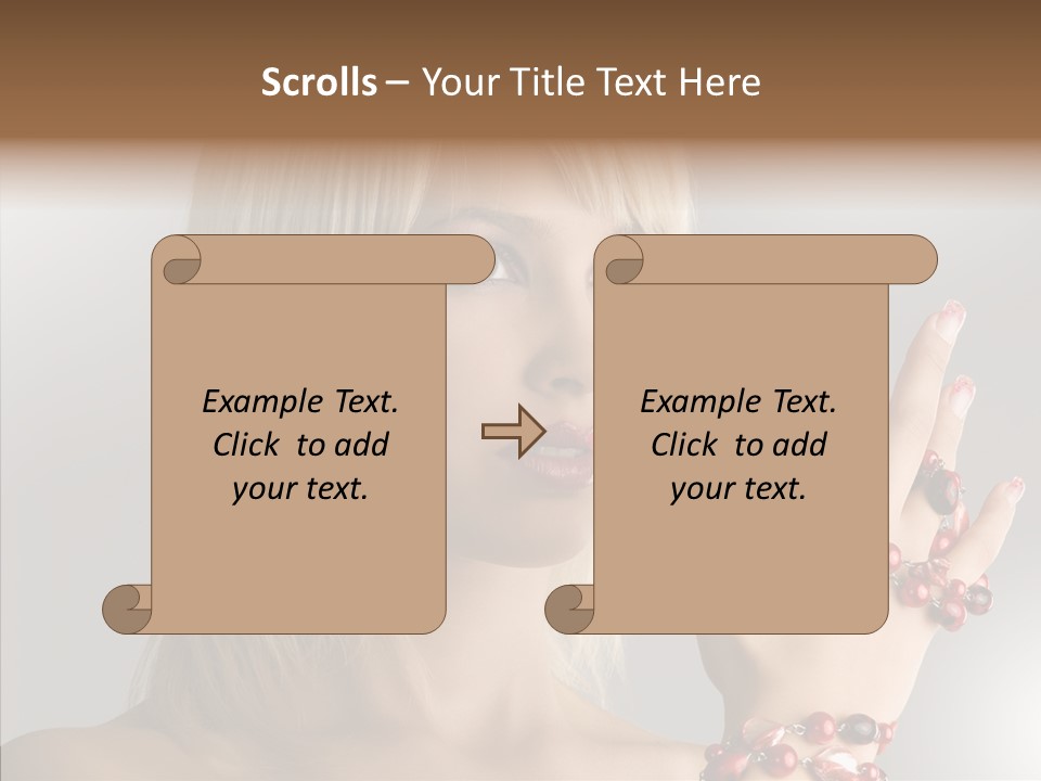 Close Up Fashion Hair PowerPoint Template