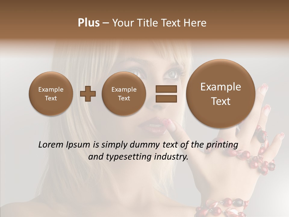 Close Up Fashion Hair PowerPoint Template