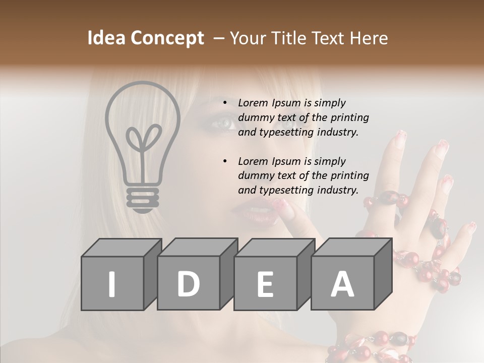 Close Up Fashion Hair PowerPoint Template