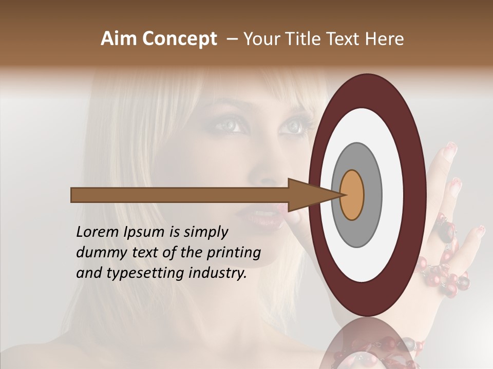 Close Up Fashion Hair PowerPoint Template