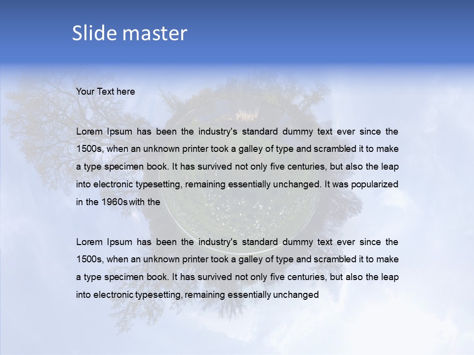 Trees Landscape Planet PowerPoint Template