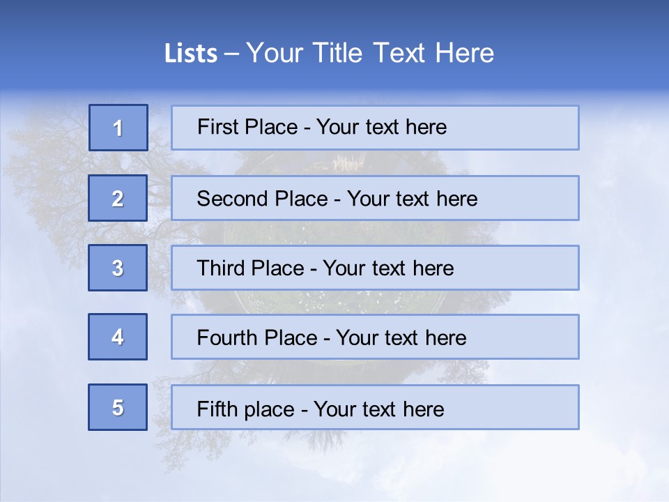 Trees Landscape Planet PowerPoint Template