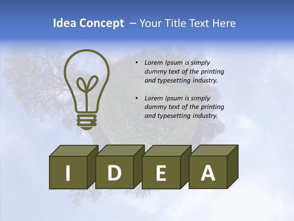 Trees Landscape Planet PowerPoint Template
