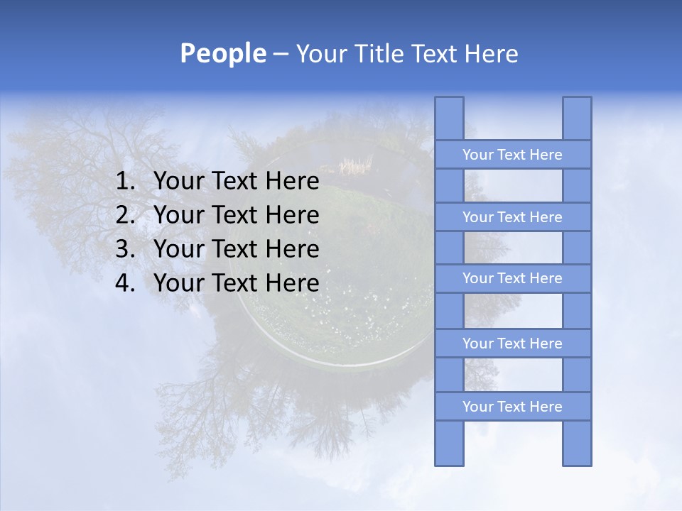 Trees Landscape Planet PowerPoint Template
